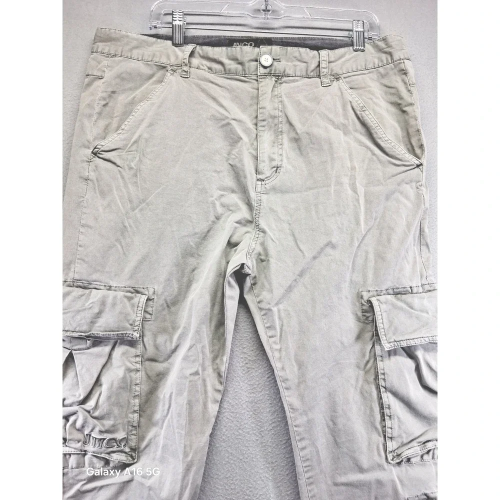 JNCO Men Cargo Pants‎ Pockets Size 36 RN# 139815 Light Green